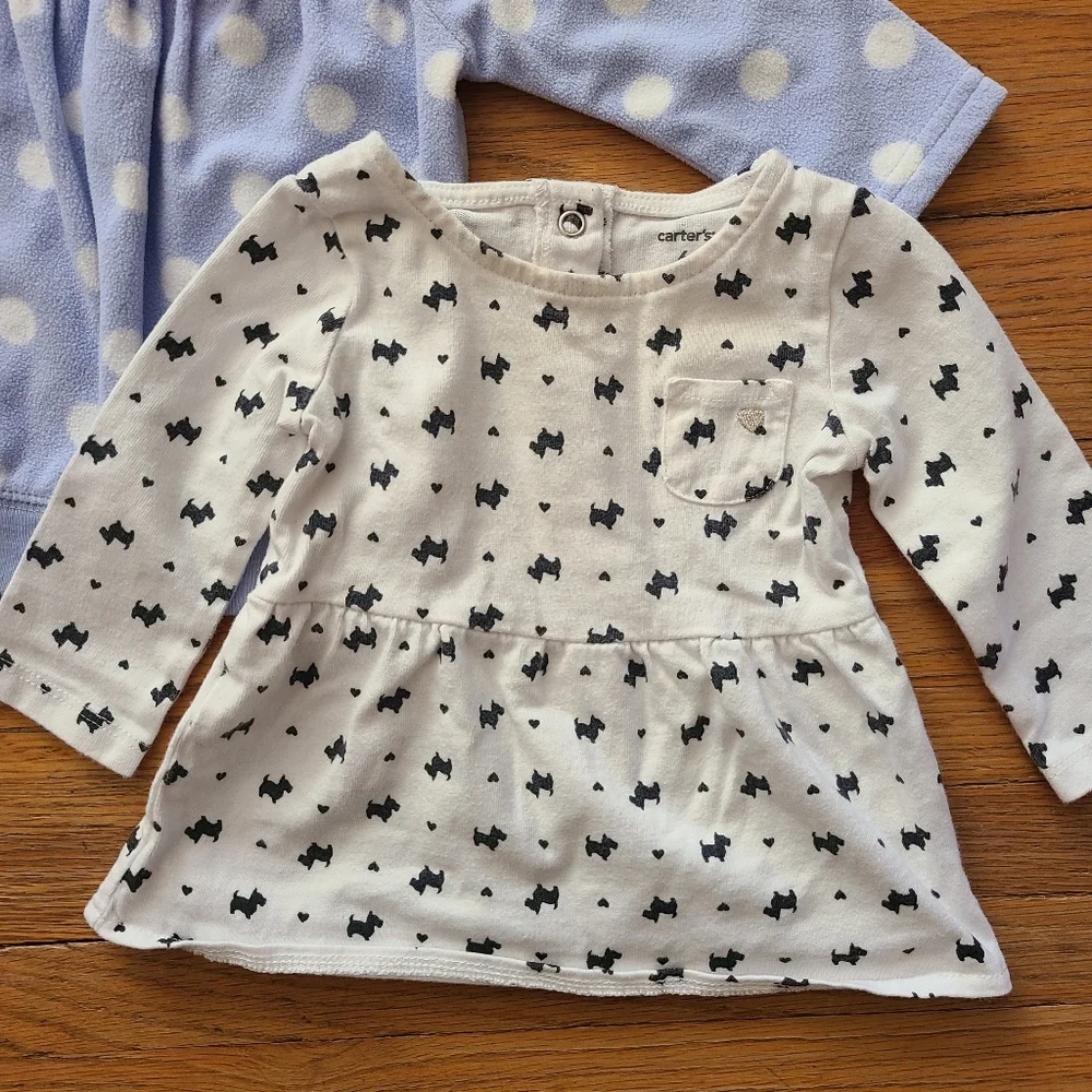 bundle of 2 carters long sleeve shirts 6m